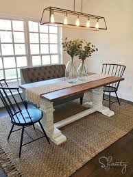 Diy Farmhouse Pedestal Table Free Plans Video Tutorial Farmhouse Dining Table Farmhouse Dining Room Farmhouse Table Centerpieces