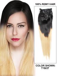 Strawberry blonde hair colors are trending! 26 Inch Strawberry Blonde And Dark Black Ombre Clip In Hair Extensions Two Tone Straight 9
