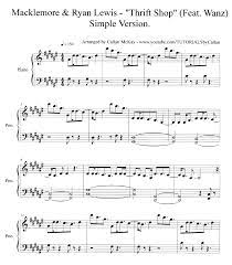 Thrift Shop Macklemore Ryan Lewis Sheet Music 2 Saxophone Sheet Music Flute Sheet Music Clarinet Sheet Music