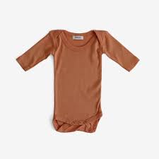 Your baby will look sweetly dressed up wearing a onesie that has a vest, tie, and mickey mouse picture on it. Otis Organic L S Onesie Rust Modern Baby Clothes Cute Camping Outfits Long Sleeve Onesie