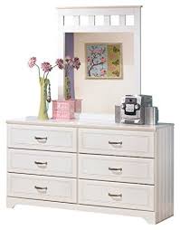 Ashley Furniture Signature Design Lulu Dresser Mirror 6 Drawer Bureau White White Wood Dresser Signature Design By Ashley Ashley Furniture
