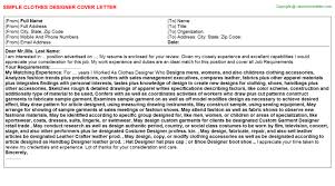 Dear hiring managers, this cover letter is in regards to my interest in applying for the assistant fashion designer job within christian dior, llc which has been posted and advertised on indeed.com. Clothes Designer Cover Letter