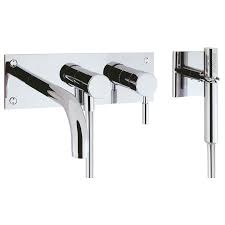 Bath shower mixers 1 & 2 hole. Crosswater Design Wall Mounted 3 Hole Set Bath Shower Mixer Tap With Kit De431wc