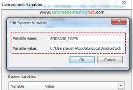 Setup Android Environment Variables Automationtestinghub
