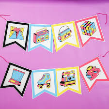 And i'm proud of that. 80s Party Decorations Free Printable Banner And More The Country Chic Cottage