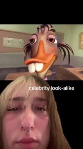 the resemblance is uncanny #abbymallard #chickenlittle #greenscreen  #celebritylookalike