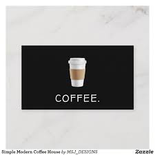 Simple Modern Coffee House Business Card Zazzle Co Uk In 2020 Minimalist Business Cards Business Cards Simple Coffee House