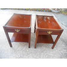 Image Of Hickory Chair Co James River Two Tier End Tables A Pair Hickory Chair Bedside Tables Nightstands End Tables