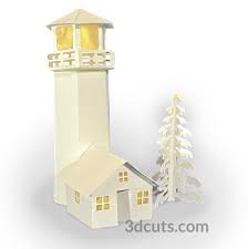 Download Tea Light Village Lighthouse Tutorial 3dcuts Com