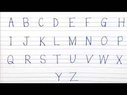 With the worksheets on the pages below, children will practice printing and recognizing letters. Handwriting Practice How To Write Uppercase Alphabet In Four Lines Copy Capital Letters Abcd Youtube