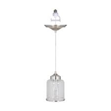 Home Decorators Collection Brunswick 1 Light Brushed Nickel Pendant With Conversion Kit 9402500270 The Home Depot Screw In Pendant Light Pendant Light Recessed Light Conversion Kit