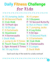 Day Of The Week Workout Fitness Games For Kids Physical Activities For Kids Exercise For Kids