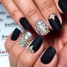 Go for this beautiful nail decoration only if you know you have a steady hand. Stylish Black Matte Nails Naildesignsjournal Com