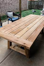 An old wooden door makes a wonderful outdoor dining table. Diy Outdoor Dining Table Restoration Hardware Dupe Thrifty Pineapple Diy Outdoor Table Diy Patio Table Outdoor Dining Table