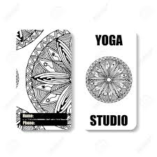 In sanskrit, the ancient language of yoga, the word, yoga means to have a union or connection. Yoga Studio Card With The Image Of A Mandala Hand Drawn In The Style Of Zentangle And Doodle Royalty Free Cliparts Vectors And Stock Illustration Image 51136222