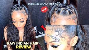 Rubber band hairstyles straight hair down. Rubber Band Criss Cross Half Up Down Ex Babyhair Rosabeauty Hair Youtube