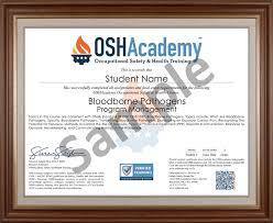Taking our osha course online offers these benefits: 755 Bloodborne Pathogens Oshacademy Free Online Safety Training