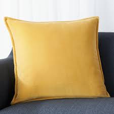 Mustard yellow throw blanket and pillows. Mustard Yellow Velvet Pillow Crate And Barrel Canada