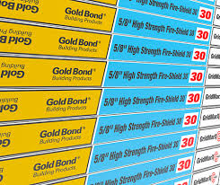 In addition, many purple drywall products offer added benefits, including resistance to scratches, scuffs, dents and noise. Gold Bond High Strength Fire Shield 30 Gypsum Board