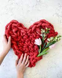 This Giant Crocheted Heart Will Make A Big Impression Learn How To Hand Crochet One For Your Favo Crochet Heart Pattern Finger Knitting Fabric Flower Tutorial