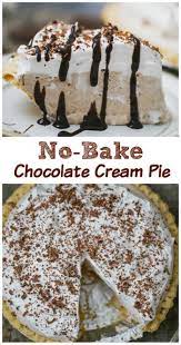 Sonic Chocolate Shake Pudding Cream Pie No Bake Easy Easy Cream Pie Easy Cream Chocolate Pie Recipes