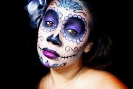 Halloween Gesichter Schminken Lila Sugar Skull Anleitung Originell Halloween Gesicht Schminken Sugar Skull Halloween Schminken Halloween