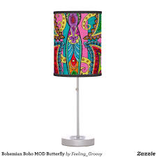 Bohemian Boho Mod Butterfly Table Lamp Zazzle Com Butterfly Table Lamp Boho Diy