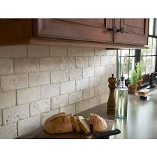 Anatolia Tile 8 Pack Chiaro Tumbled Travertine Natural Stone Travertine Wall Tile Stone Backsplash Kitchen Kitchen Backsplash Designs Trendy Kitchen Backsplash