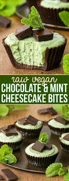 Chocolate Mint Raw Vegan Cheesecake Bites Gluten Dairy Egg Soy Refined Sugar Free Vegan Paleo Th Vegane Desserts Rezepte Kuchen Und Torten Rezepte