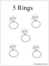 Kids love to color wedding pictures too, so print them for the kids around you. 5 Rings Coloring Pages Numbers Coloring Pages Coloring Pages For Kids And Adults