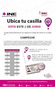 Consejo Distrital Federal Electoral 02 con cabecera en Ciudad del Carmen en  el estado de: