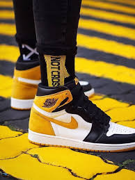 Showcasing a magical splash of color, these shoes have a leather upper in black, sail, and court purple. Nike Air Jordan 1 Best Hand In The Game Yellow Ochre 2018 By Spatd0 Nike Air Shoes Jordan Shoes Girls Womens Basketball Shoes