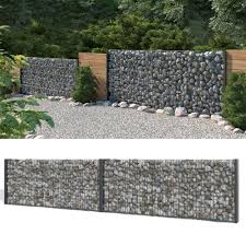 10m Gabione Steinkorb Sichtschutz 1030mm Anthrazit Steinzaun Gabionenzaun Zaun Garten Terrasse Gartenzaune Sichtschutz Gabionenzaun Steinzaun Steinkorbe