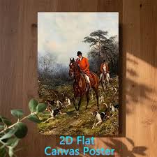 Fox Hunting Prints Unframed Unframed Antique Hunting Scene Art Print – Vintage British Country Wall Art