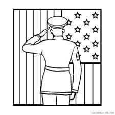 100% free remembrance day coloring pages. Veterans Day Coloring Pages Soldier Saluting Flag Coloring4free Coloring4free Com