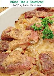 Baked Ribs And Sauerkraut Recipe Baked Ribs Pork Rib Recipes Baked Pork Ribs