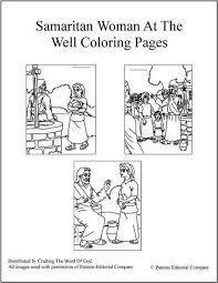 Samaritan Woman At The Well Coloring Pages Sunday School Coloring Pages Bible For Kids Bible Stories For Kids