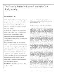 Then, write the first draft. Pdf The Ethics Of Single Case Study Research