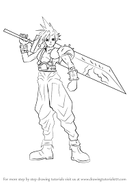 Choose your favorite anime drawings from 5,818 available designs. Learn How To Draw Cloud Strife From Final Fantasy Final Fantasy Step By Step Drawing Tutorials