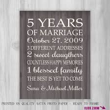 5th Anniversary Gift Print Faux Wood 5 Years 10 15 20 25 Custom Year In 2020 5th Wedding Anniversary Gifts For Him Year Anniversary Gifts Homemade Anniversary Gifts