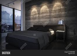 Home office with wood accent wall (decoist.com). Luxury Bedroom Dusk Image Photo Free Trial Bigstock
