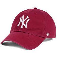 47 Brand New York Yankees Cardinal And White Clean Up Cap 22 Liked On Polyvore Featuring Accessories Hats Cardin Ny Yankees Hat Yankees Hat Yankees Cap