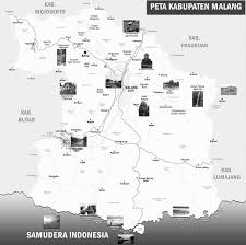 Logo kab malang hitam putih. Peta Malang Jawa Timur Lengkap 33 Kecamatan Sejarah Negara Com