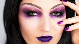 sorceress purple witch makeup