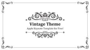Vintage Theme Powerpoint Keynote Template Vintage Template Free Keynote Template
