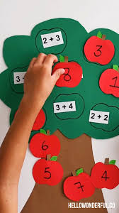 Apple Math Tree Learning Video Apple Math Math Activities Preschool Kids Learning Activities