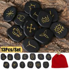 Details About 13pcs Black Jasper Runes Gemstone Power Stones Rune Set Symbols Healing Crystal