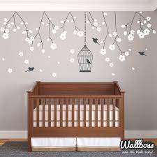 Nursery Hanging Blossom Branches Wall Stickers Decals In 2021 Baby Room Decor Wall Stickers For Baby Nursery Nursery Wall Decor