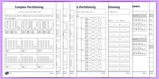 complex partitioning of 2 digit numbers differentiated worksheet worksheet