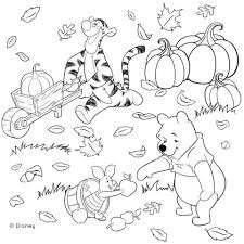 Enjoy these free thanksgiving coloring pages created by mandy groce. Winnie The Pooh And Friends Fall Coloring Page Disney Family